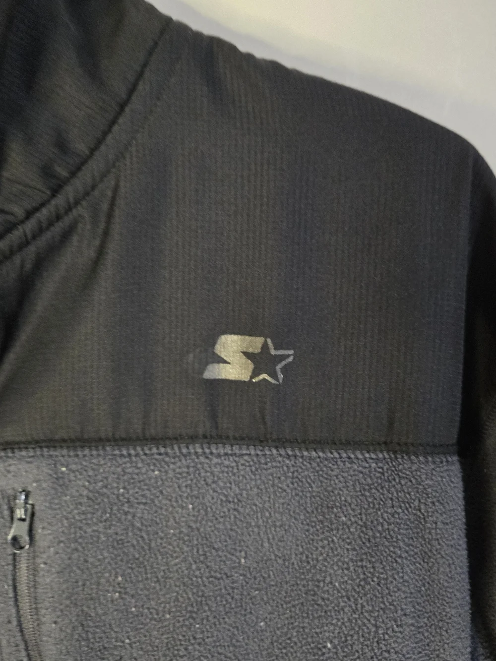 Starter Men’s Black/Gray Colorblock Full-Zip Fleece Track Jacket L 42-44 RN52465